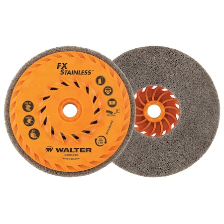 Walter Surface Technologies 4-1/2 in.  Fx Stainless Cup Wheel, Spin-On 07X452